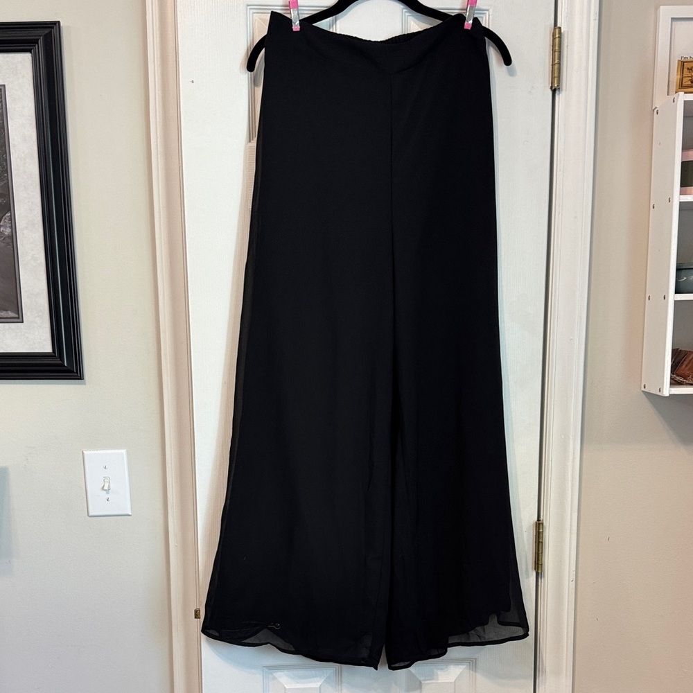 Elegant Black Women's Flowy Pants